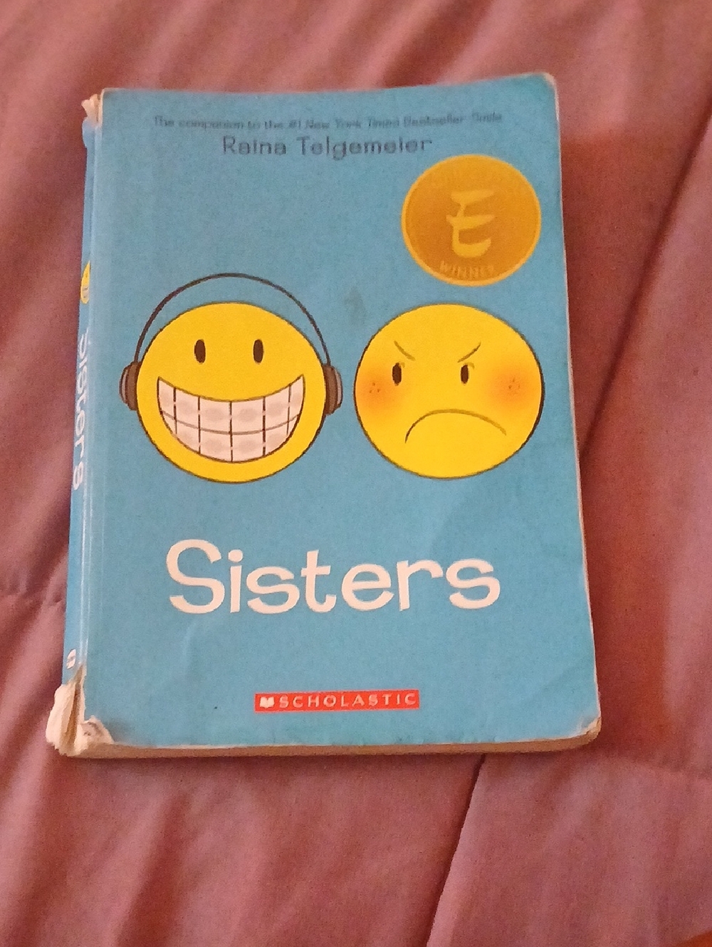 Scholastic Sisters - Light Blue Cover with Yellow Emoji Faces